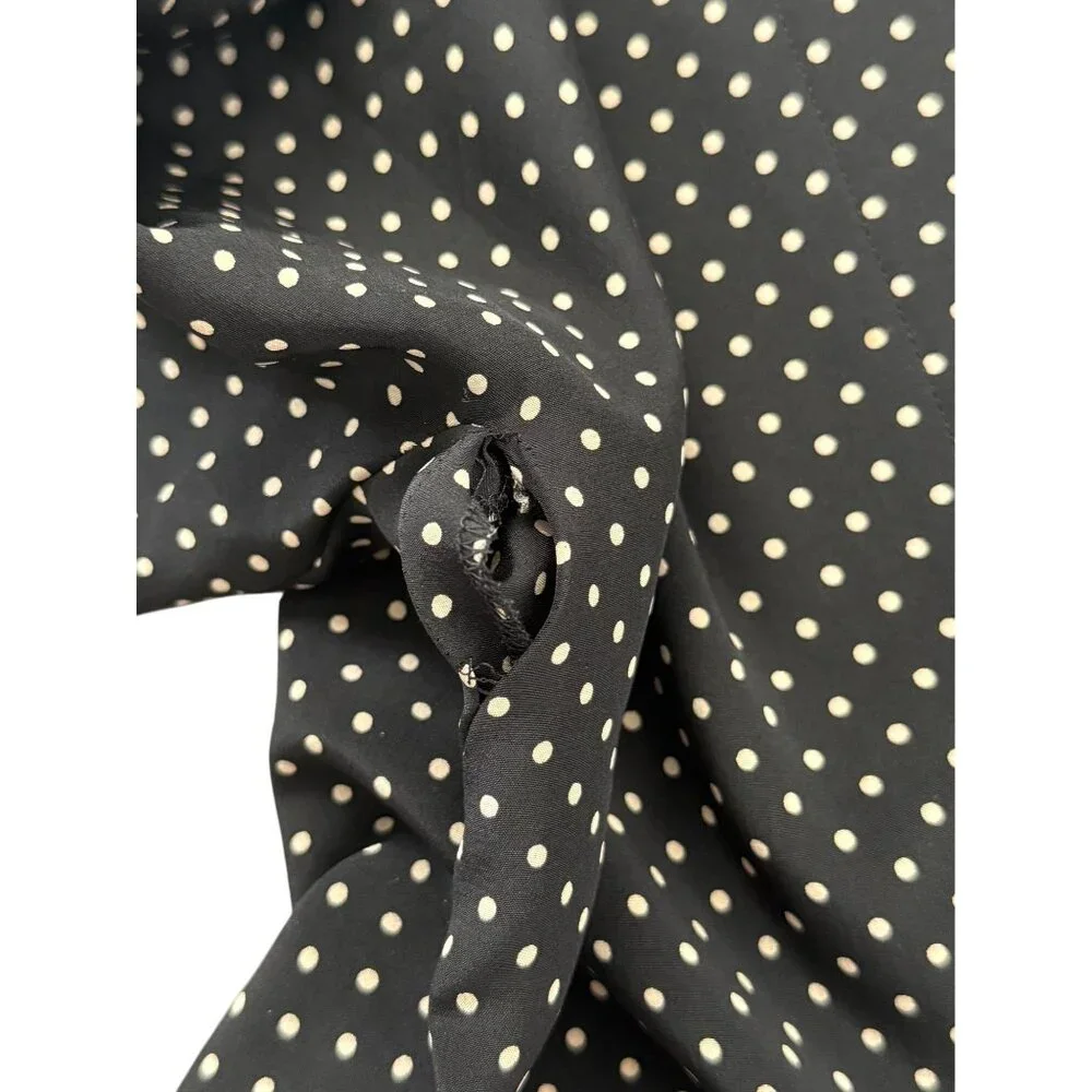 Vintage St. Gillian by Kay Unger Size 6 Dress Silk Shift Black White Polka Dot - Picture 5 of 7